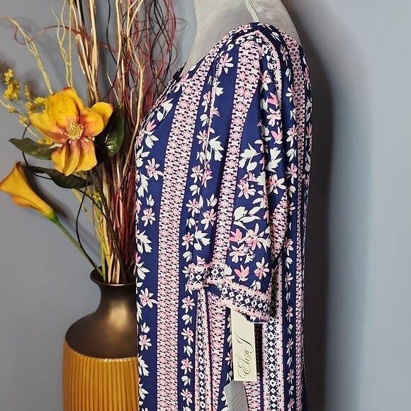 Eliza J Floral Border Print Jersey Dress Size 18W NWT - Picture 8 of 16